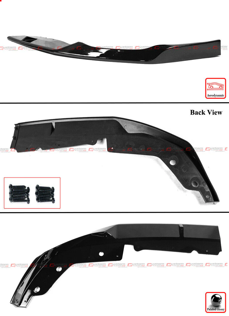 Gloss Black Front Bumper Lip Splitter For 2023-2025 BMW M340i 330i M Sport G20 LCI - Image 3