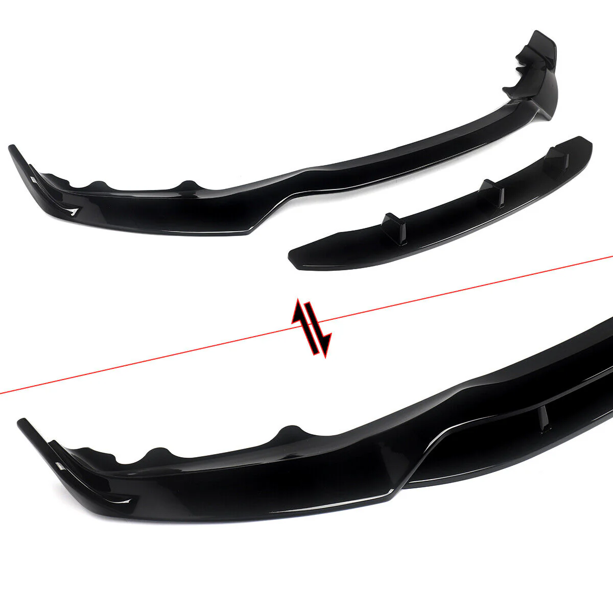 Gloss Black Front Bumper Lip Splitter For BMW X5 F15 M Sport 2014-2018 - Image 6