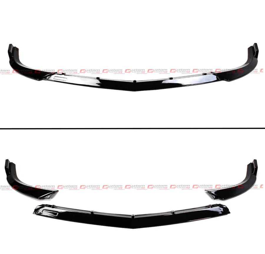 Gloss Black Front Bumper Lip Splitter For Mercedes W204 Coupe & Sedan C250 C300 AMG Sport Bumper 2008-2014 - Image 2