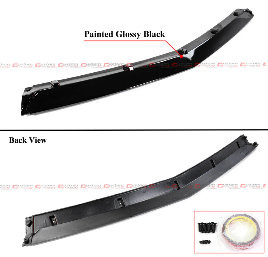 Gloss Black Front Bumper Lip Splitter For Mercedes W204 Coupe & Sedan C250 C300 AMG Sport Bumper 2008-2014 - Image 3