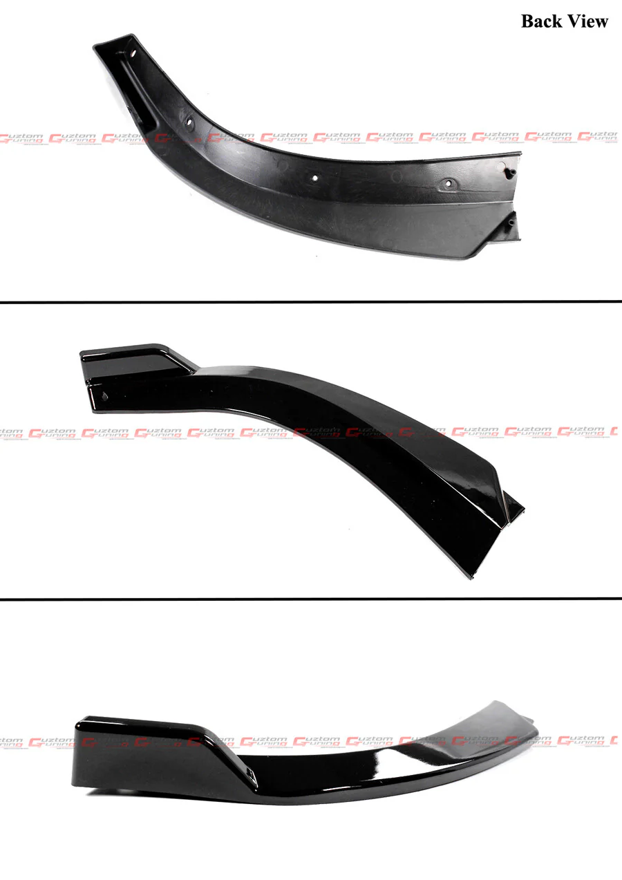 Gloss Black Front Bumper Lip Splitter For Mercedes W204 Coupe & Sedan C250 C300 AMG Sport Bumper 2008-2014 - Image 4