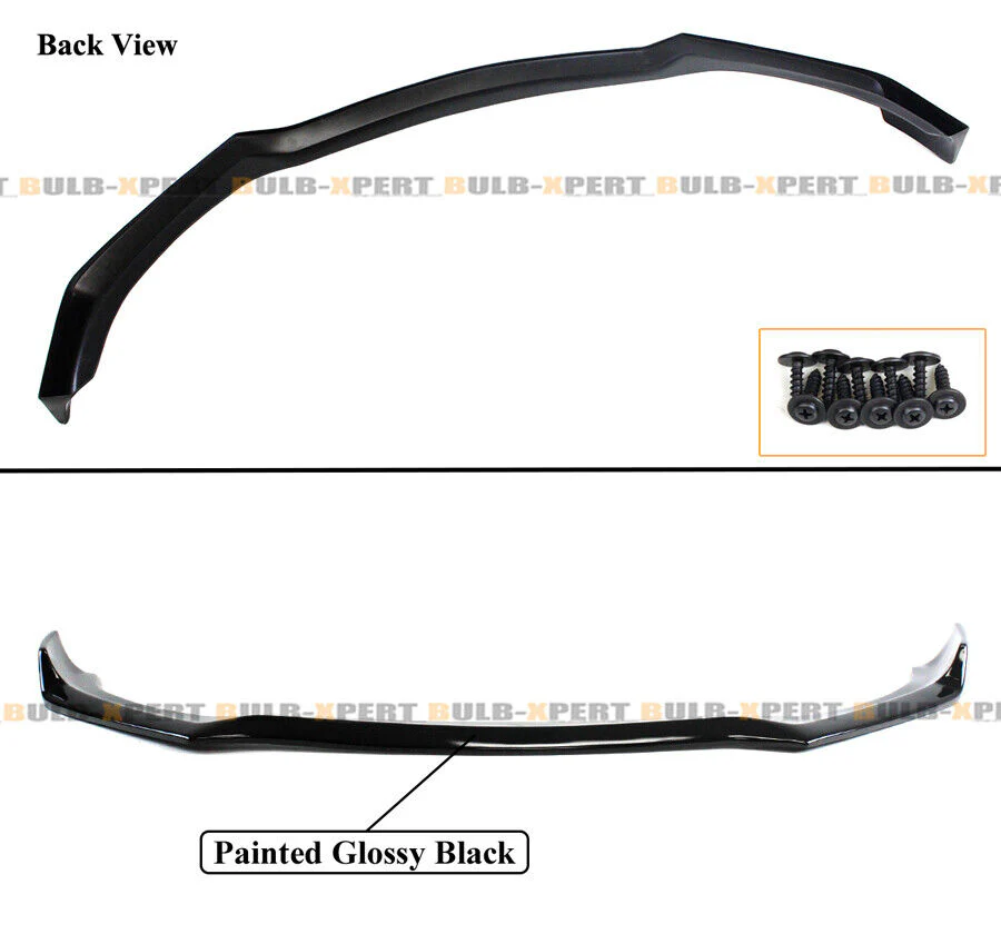 GLoss Black Front Bumper Lip Splitter Kit For 2017-2022 Infiniti Q60 V2 Coupe - Image 2