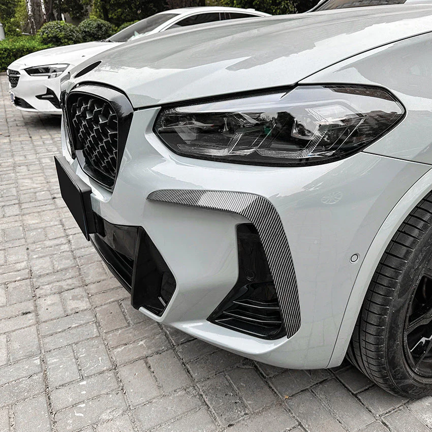 Carbon Black Front Bumper Side Air Vent Trim For BMW X3 X4 G01 G02 M Sport 2022-2023 - Image 10