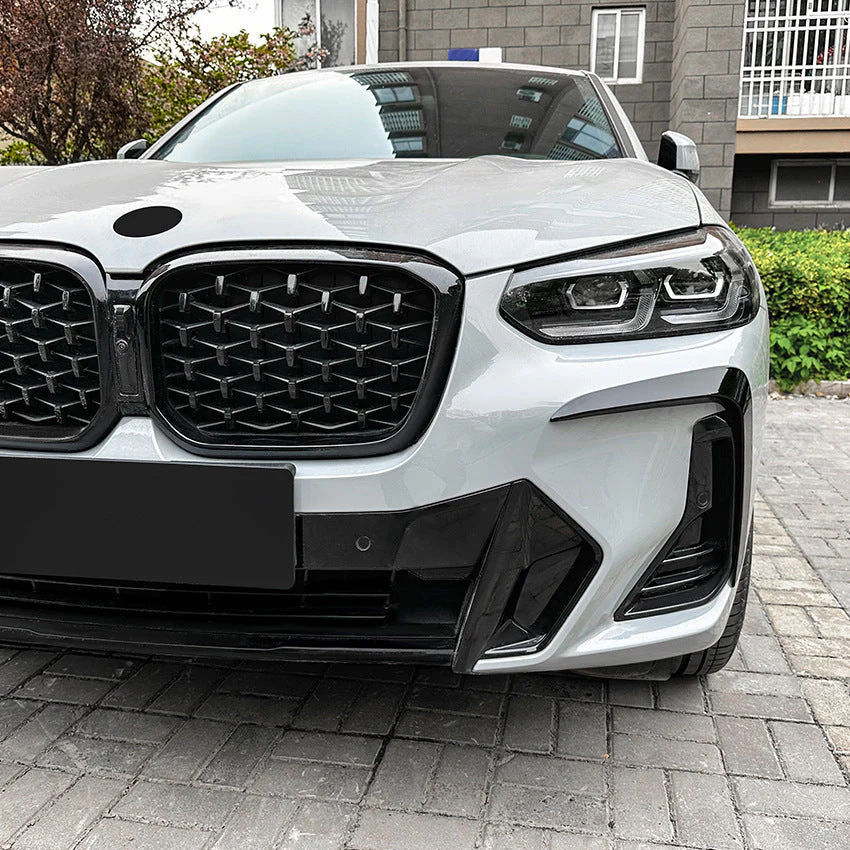 Carbon Black Front Bumper Side Air Vent Trim For BMW X3 X4 G01 G02 M Sport 2022-2023 - Image 3