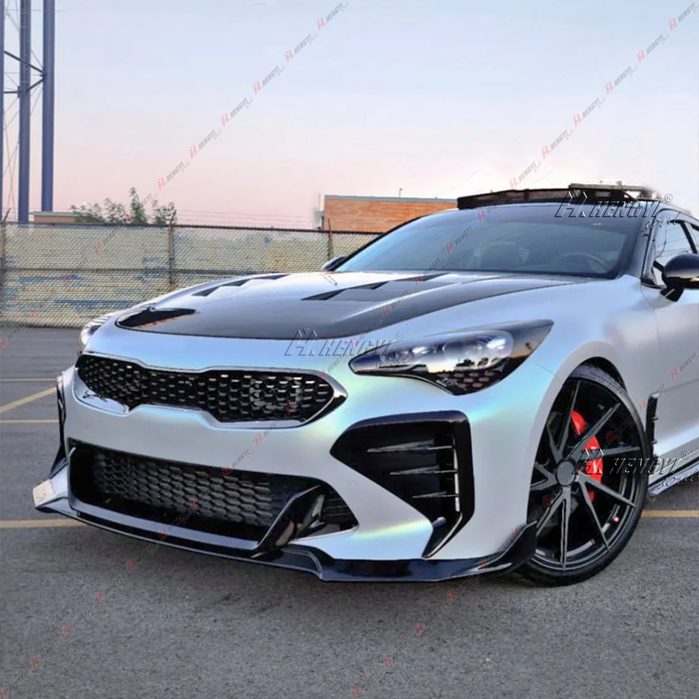 Gloss Black Front Bumper Side Vent Grill Cover For KIA Stinger 2017-2023 - Image 3