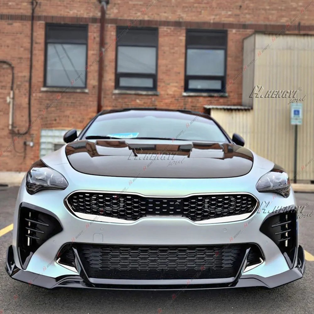 Gloss Black Front Bumper Side Vent Grill Cover For KIA Stinger 2017-2023 - Image 5