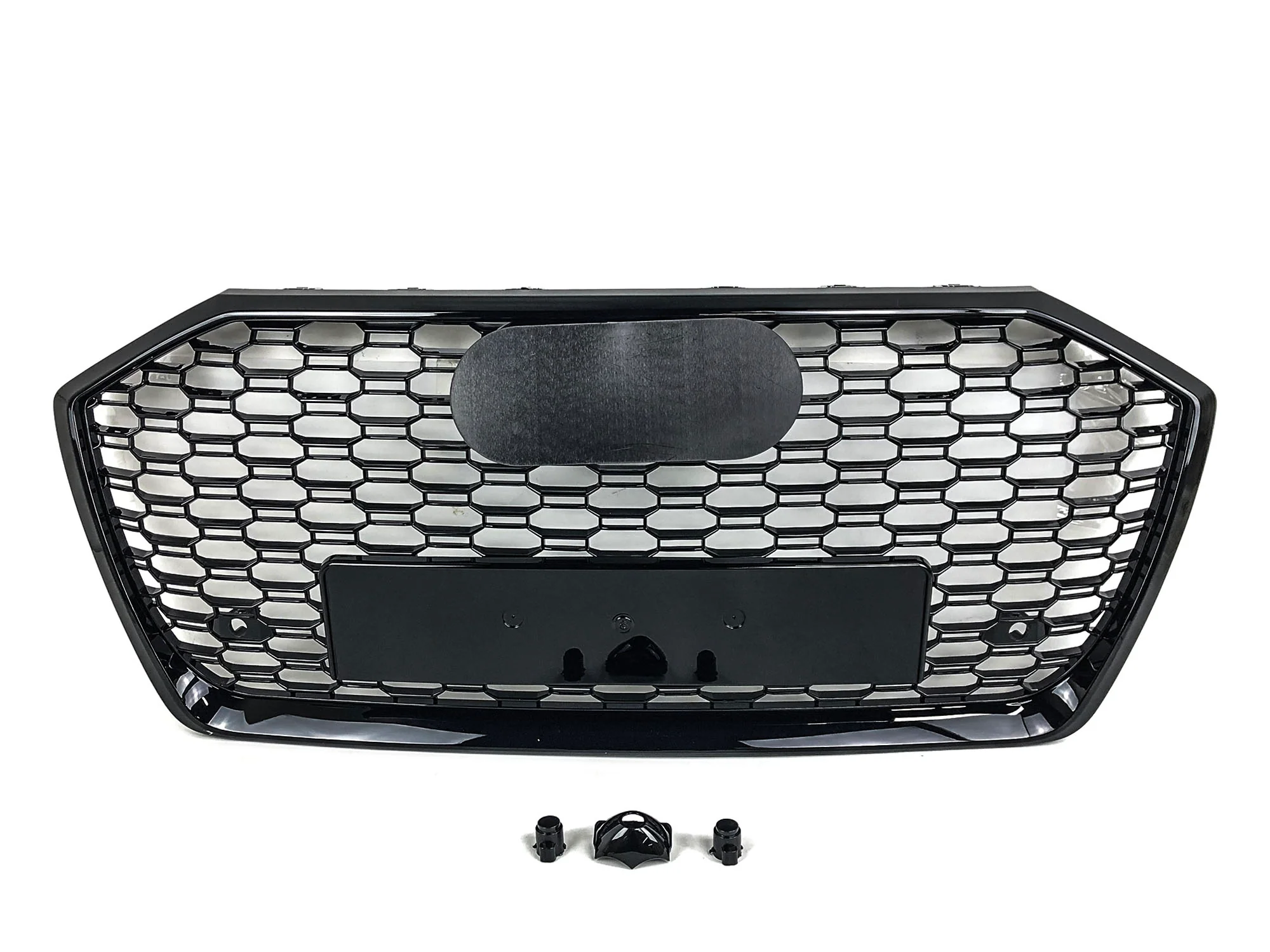 RS6 Style Front Bumper Grille Honeycomb Mesh For Audi A6 S6 C8 2019-2024 - Image 5