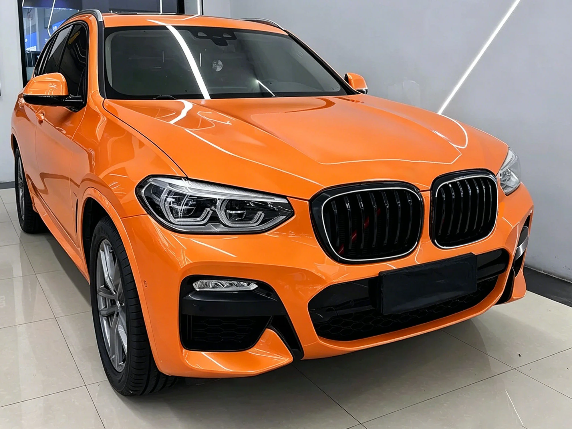 Gloss Black Front Kidney Grill Grille W/ LED Light For 2018-2022 BMW X3 X4 G01 G02 - Image 3