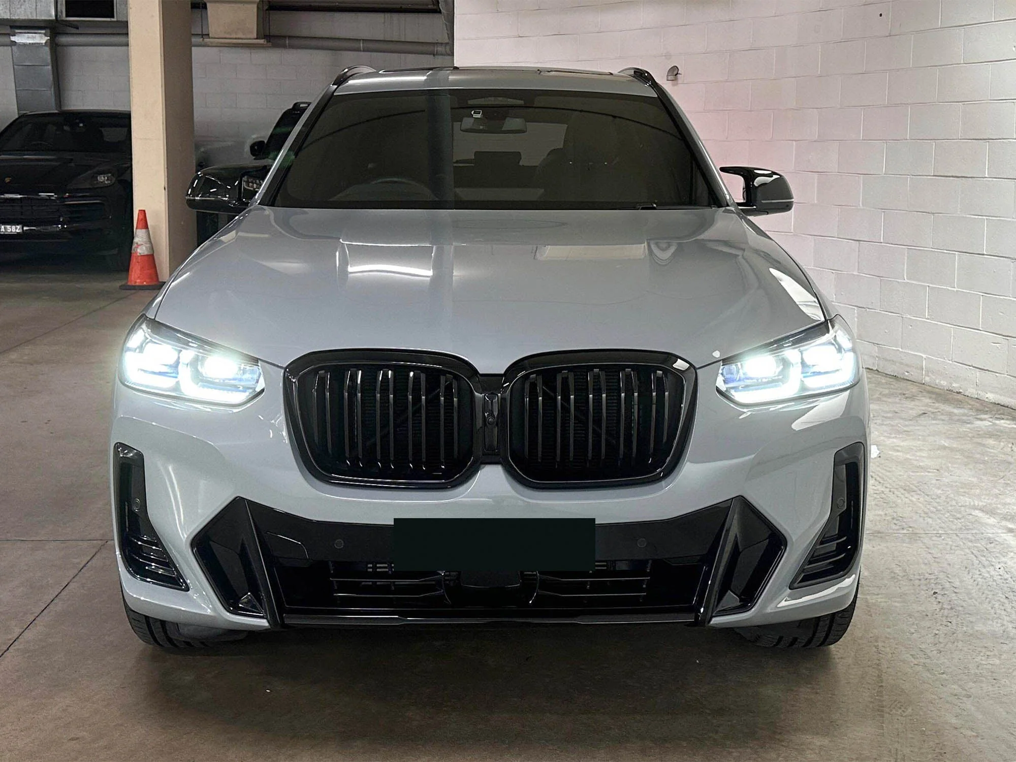 Fit 22-24 BMW X3 G01 22-25 X4 G02 LCI Front Bumper Grill Black Dual Slat Grille - Image 3