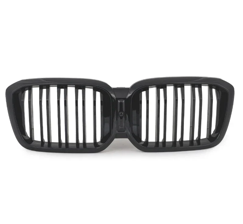 Fit 22-24 BMW X3 G01 22-25 X4 G02 LCI Front Bumper Grill Black Dual Slat Grille - Image 4