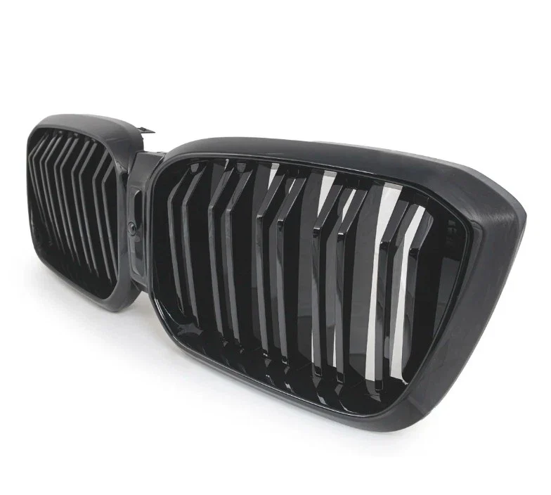 Fit 22-24 BMW X3 G01 22-25 X4 G02 LCI Front Bumper Grill Black Dual Slat Grille - Image 5