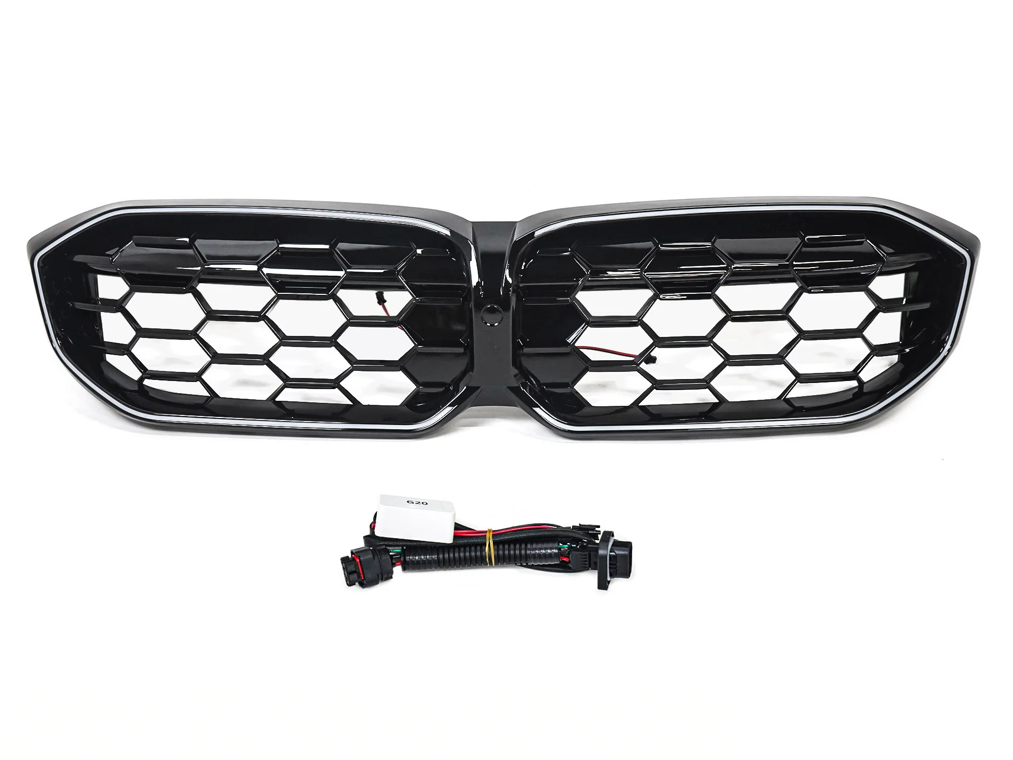 Gloss Black Front Kidney Grille w/LED Light For BMW G20 330i M340i 2023-2025 - Image 5