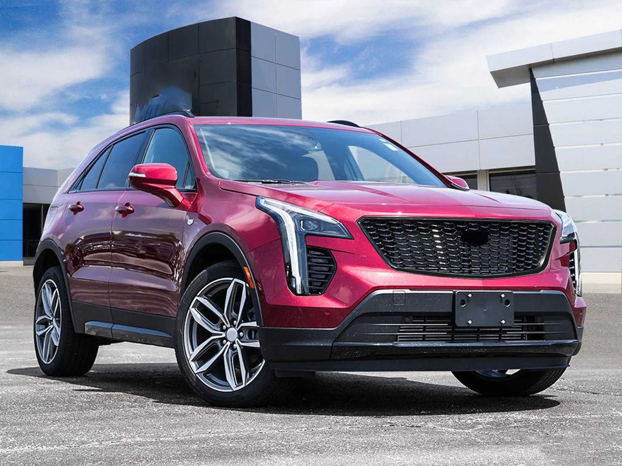 Gloss Black Front Upper Grill Honeycomb for Cadillac XT4 2019-2023 w/o Camera - Image 2