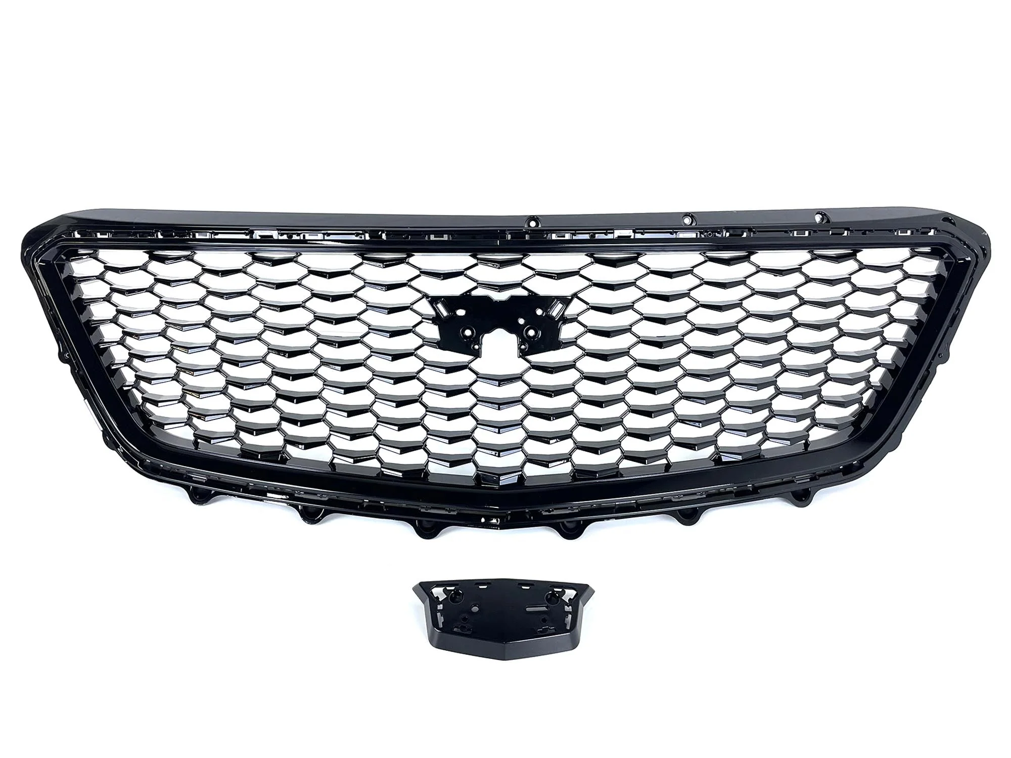 Gloss Black Front Upper Grill Honeycomb for Cadillac XT4 2019-2023 w/o Camera - Image 3
