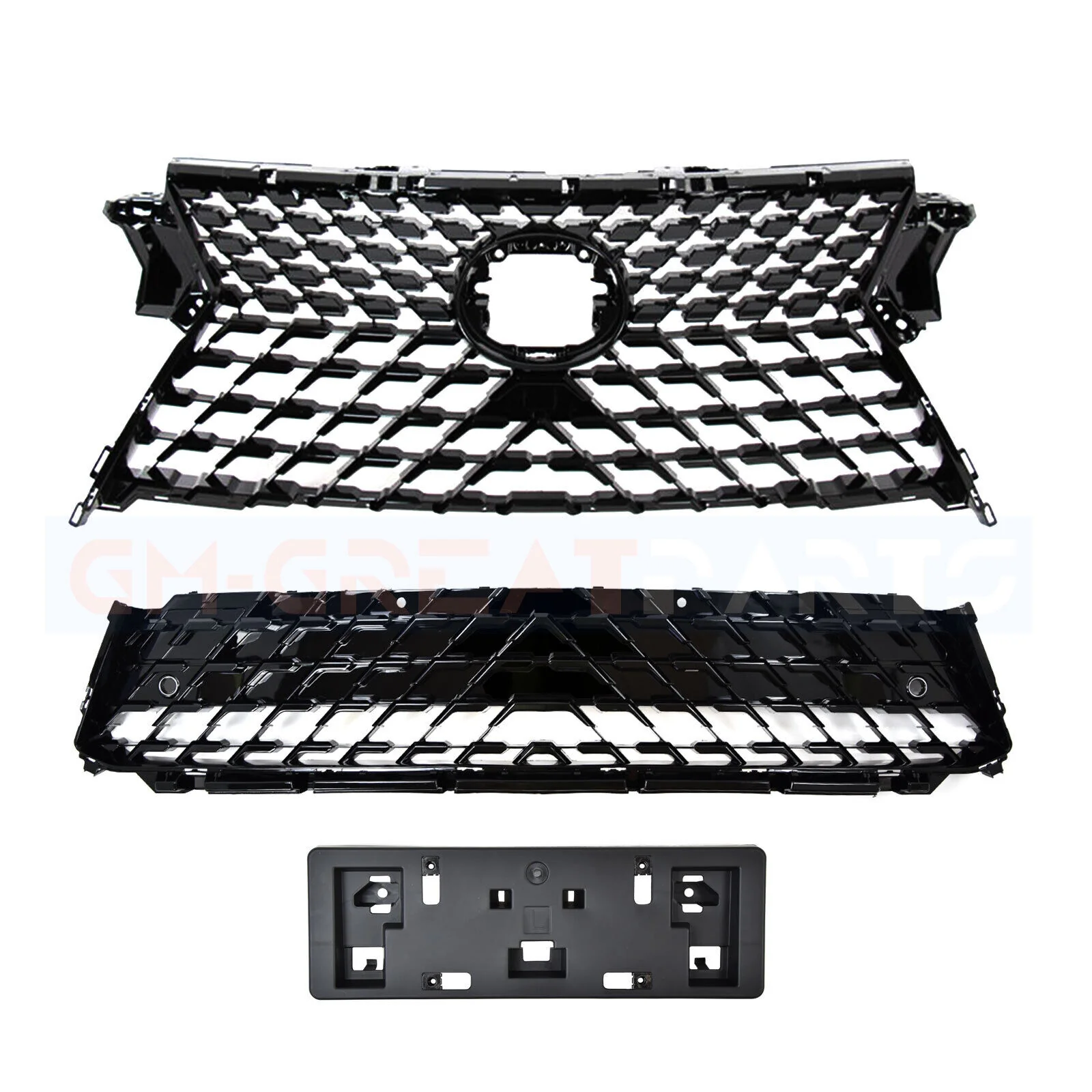 Gloss Black Front Upper Grille for 2016-2019 Lexus RX350 RX450H RX350L - Image 3