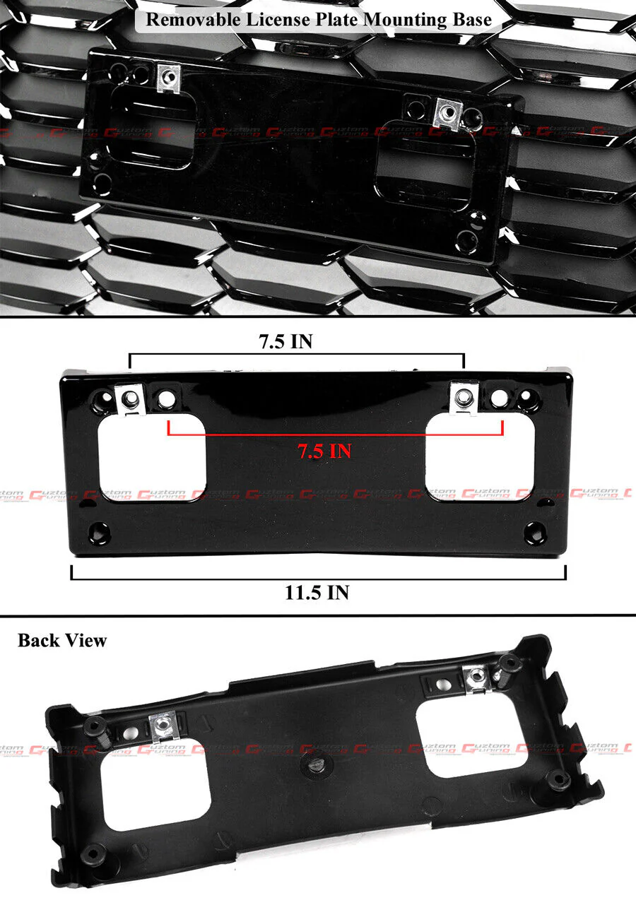 Gloss Black Honeycomb Front Bumper Grille Conversion for Sienna LE XLE 2021-2025 - Image 4