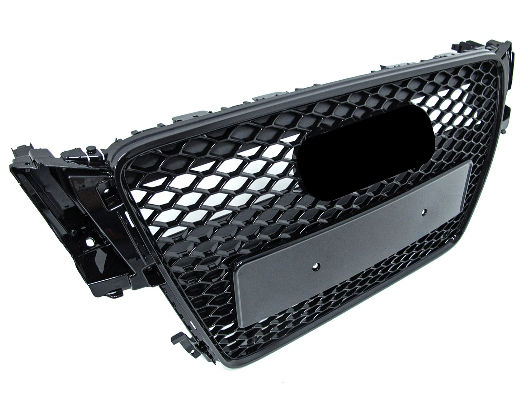 Gloss Black Honeycomb Front Grille For AUDI A5 B8 S5 8T 2008 2009-2012 - Image 7