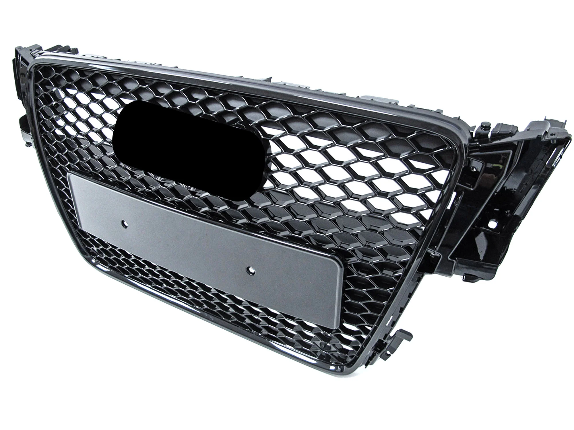 Gloss Black Honeycomb Front Grille For AUDI A5 B8 S5 8T 2008 2009-2012 - Image 8