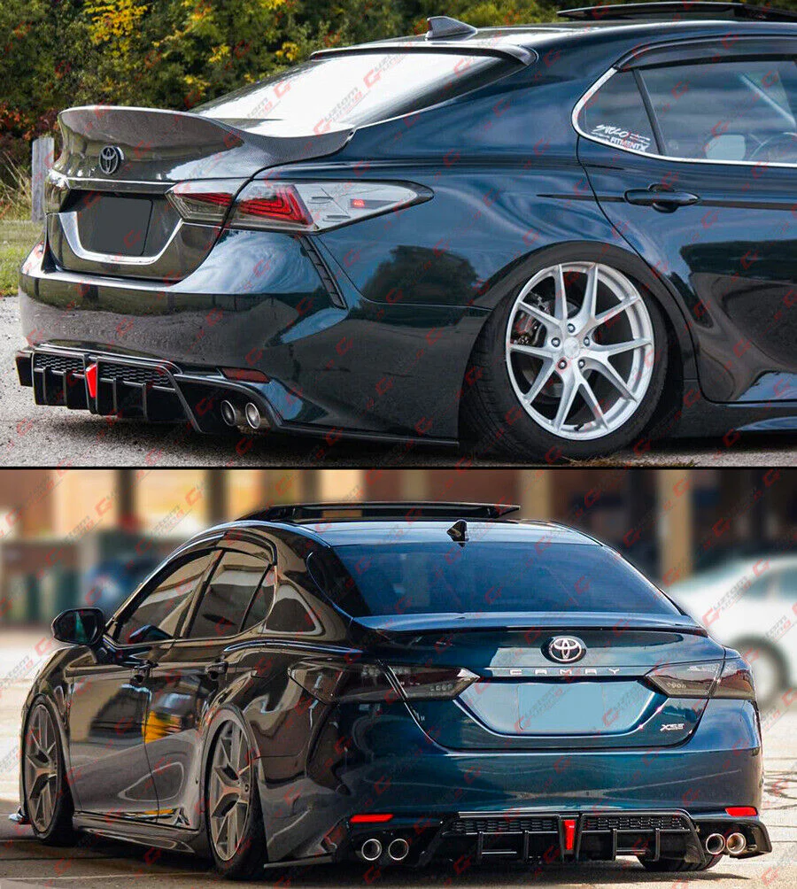 Gloss Black LED Rear Bumper Diffuser For 2018-2024 Toyota Camry SE XSE Yofer V2 - Image 6