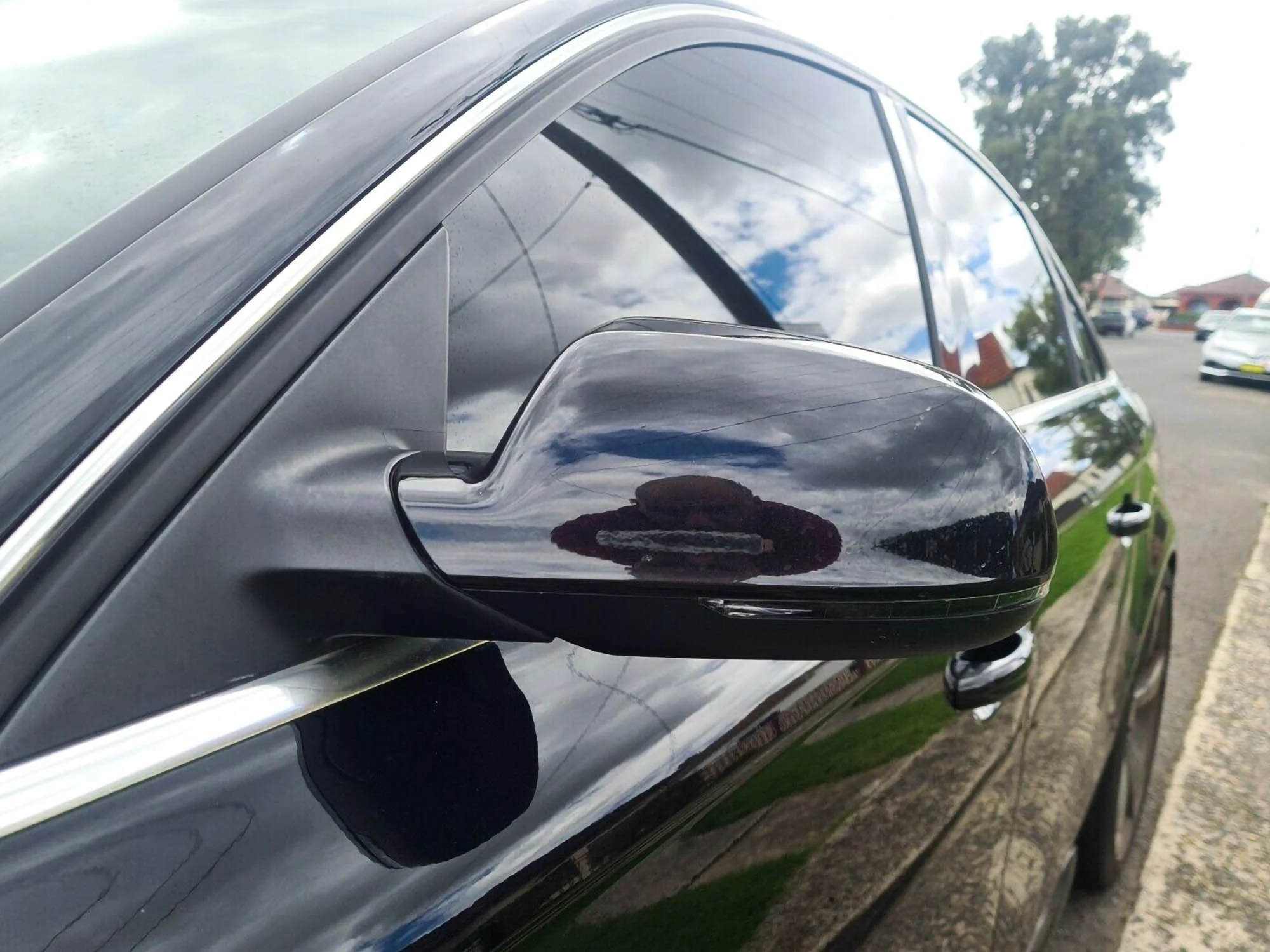 Pair For 2013-2016 AUDI A4 S4 RS4 A5 8T S5 B8.5 Gloss Black Mirror Caps Cover w/o Lane Assist - Image 5
