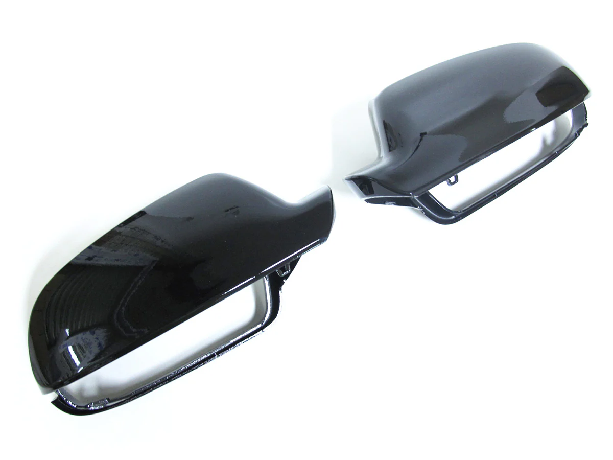 Pair For 2013-2016 AUDI A4 S4 RS4 A5 8T S5 B8.5 Gloss Black Mirror Caps Cover w/o Lane Assist - Image 6