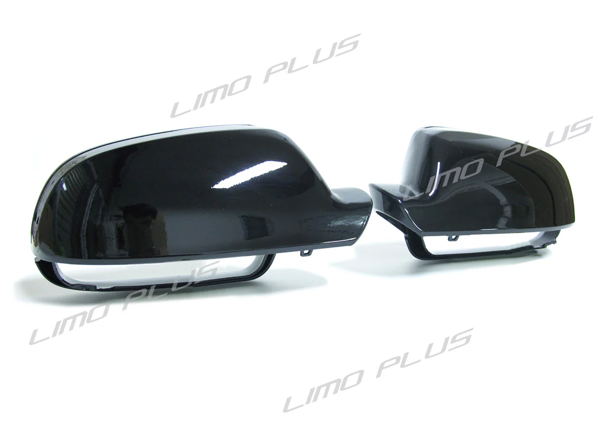 Pair For 2013-2016 AUDI A4 S4 RS4 A5 8T S5 B8.5 Gloss Black Mirror Caps Cover w/o Lane Assist - Image 8