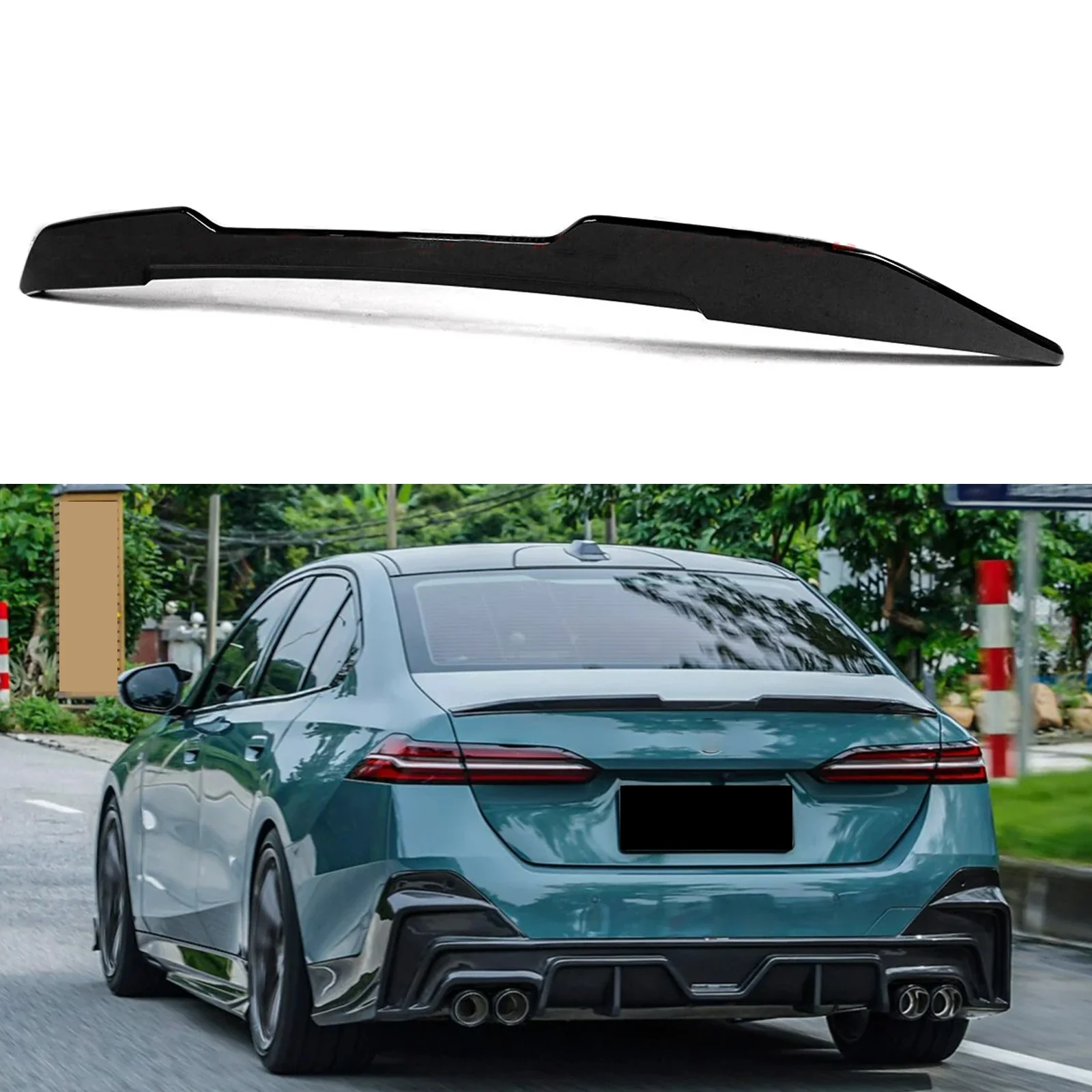 Gloss Black Sport Trunk Spoiler fit for 2024-2026 BMW G60 530i 540i i5