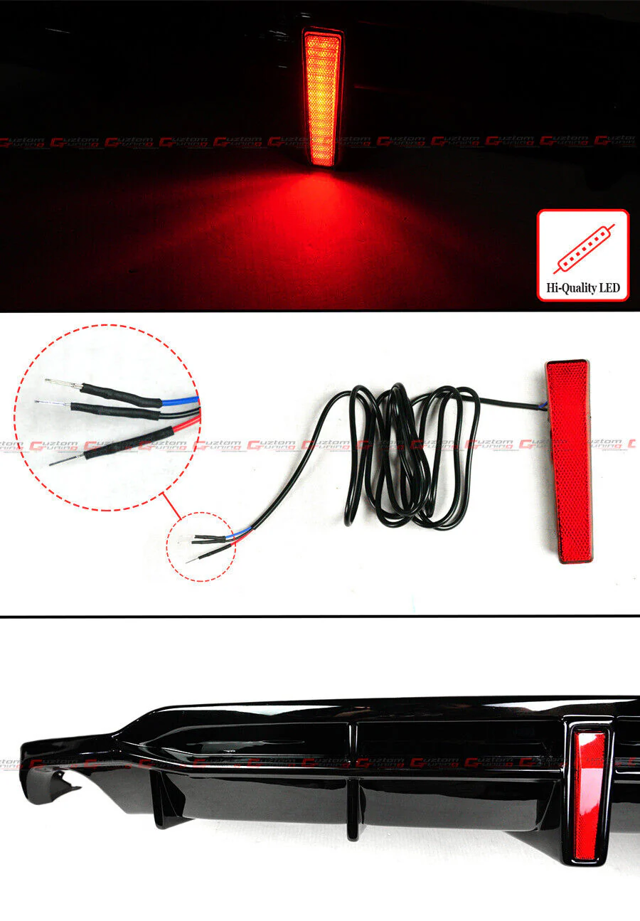Gloss Black Rear Bumper Diffuser fit for 2023-2026 Acura Integra DE4 GF - Image 3