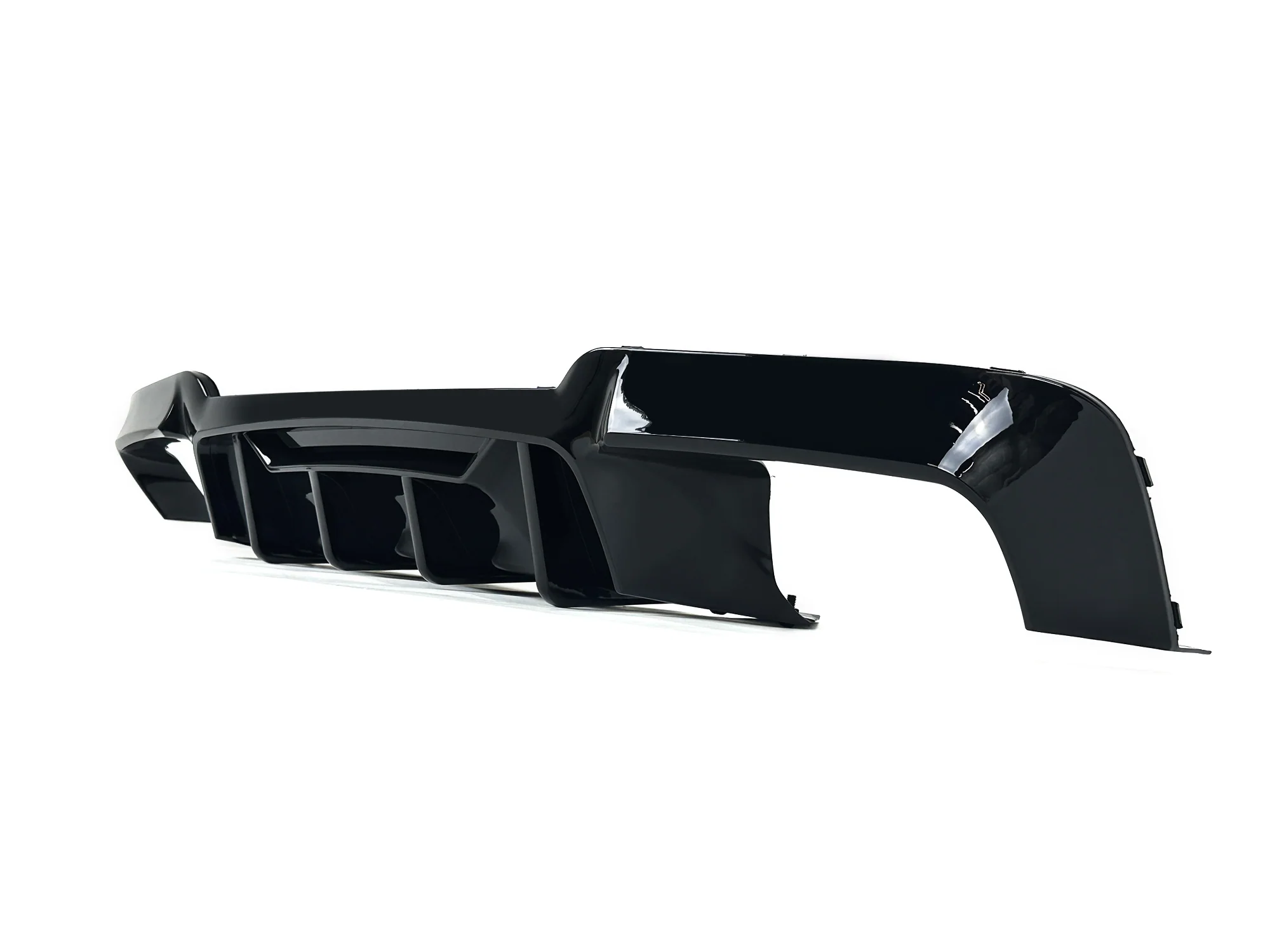 Gloss Black Rear Bumper Diffuser Lip Fit For 2012-2016 BMW 5 Series F10 - Image 3