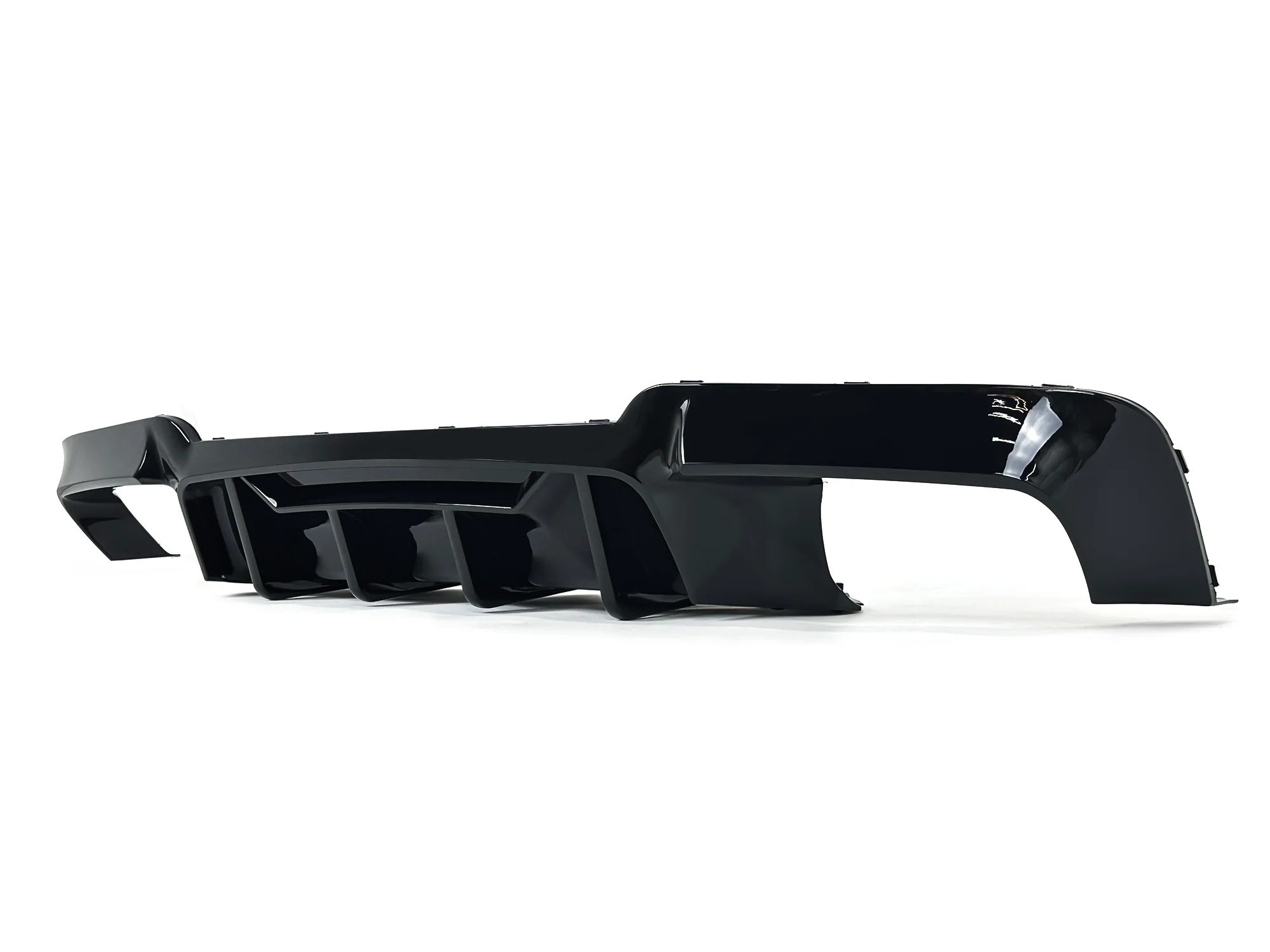 Gloss Black Rear Bumper Diffuser Lip Fit For 2012-2016 BMW 5 Series F10 - Image 4