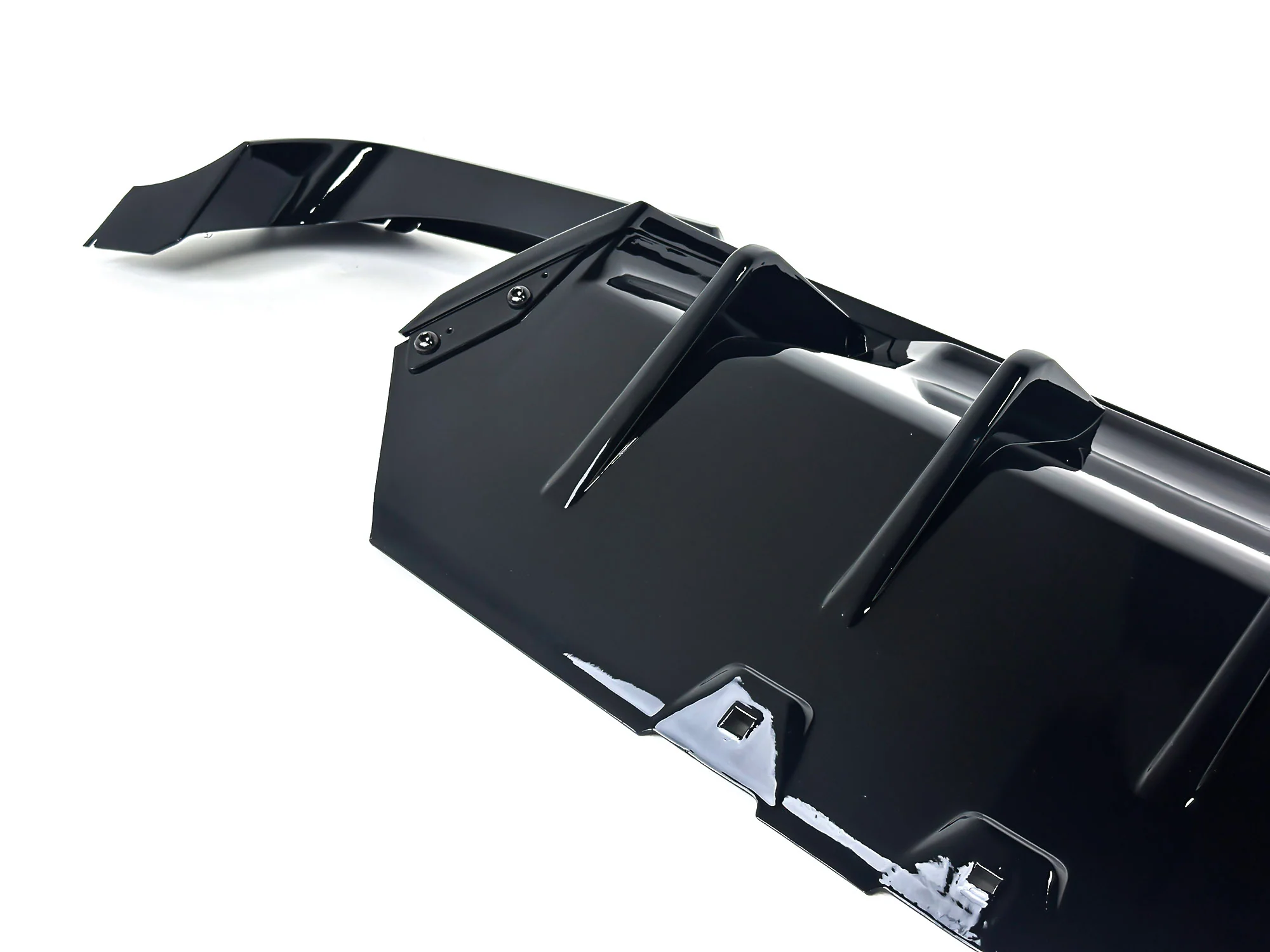 Gloss Black Rear Bumper Diffuser Lip Fit For 2012-2016 BMW 5 Series F10 - Image 5