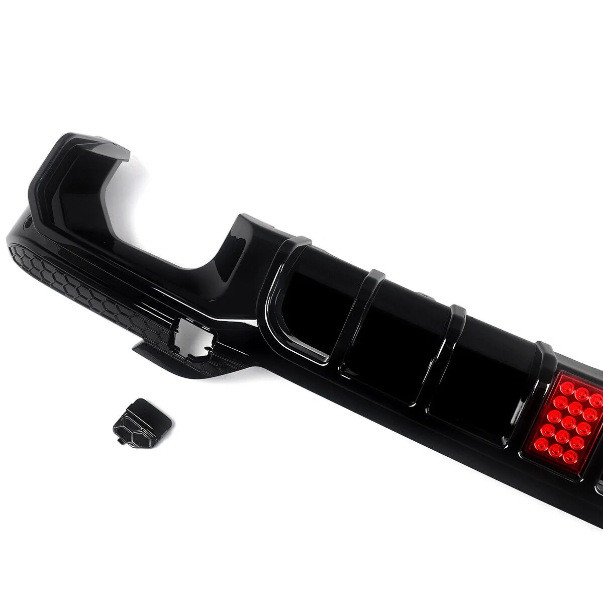 Gloss Black Rear Bumper Diffuser Lip W/LED Light For BMW X3 M40i G01 LCI 2022-2024 - Image 10