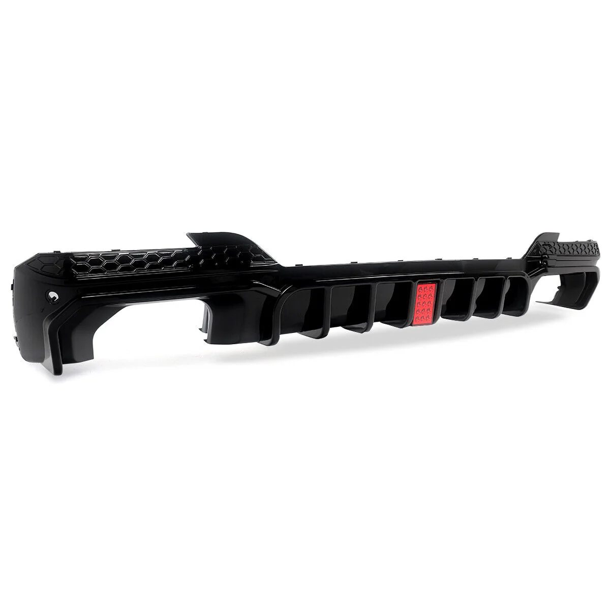 Gloss Black Rear Bumper Diffuser Lip W/LED Light For BMW X3 M40i G01 LCI 2022-2024 - Image 14