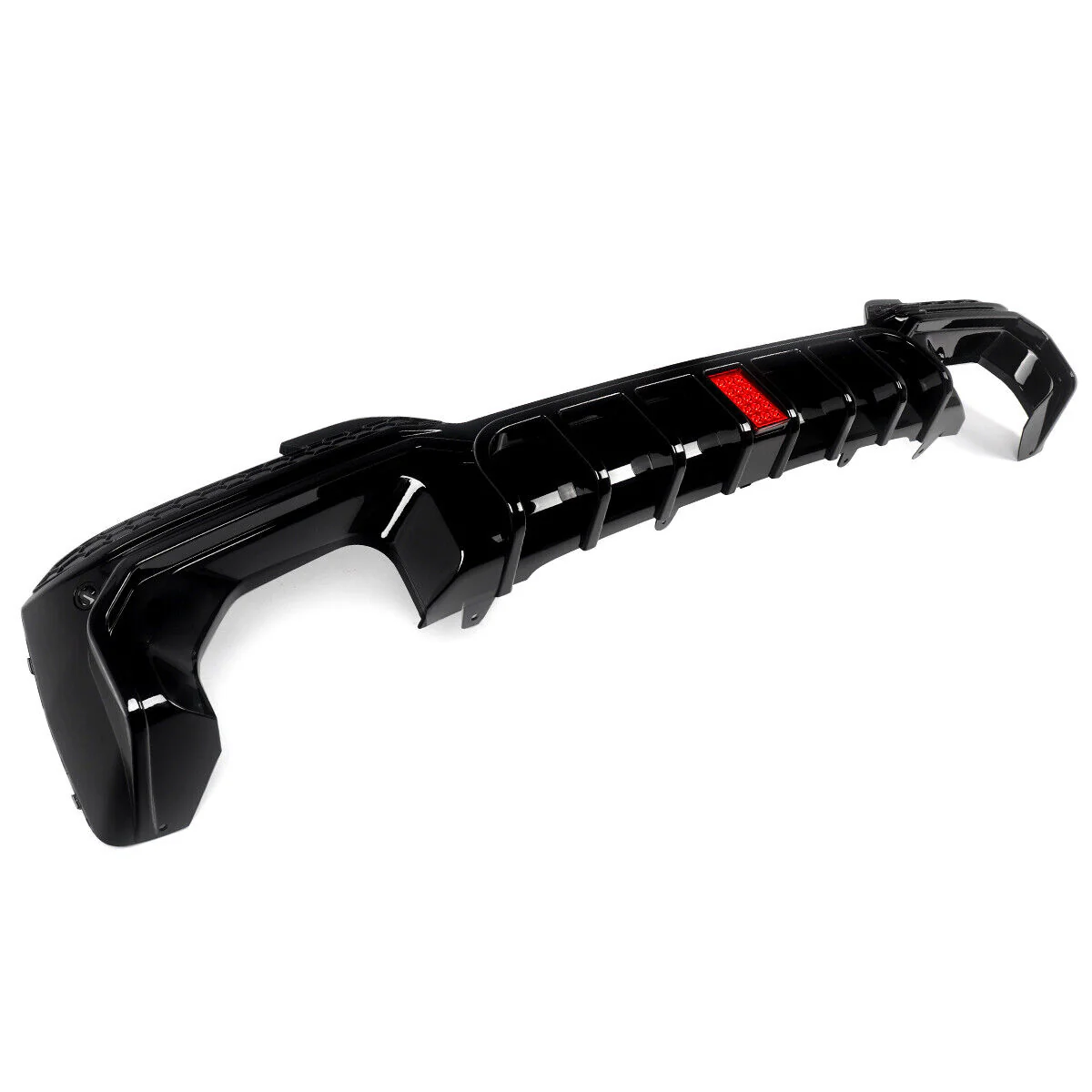 Gloss Black Rear Bumper Diffuser Lip W/LED Light For BMW X3 M40i G01 LCI 2022-2024 - Image 7