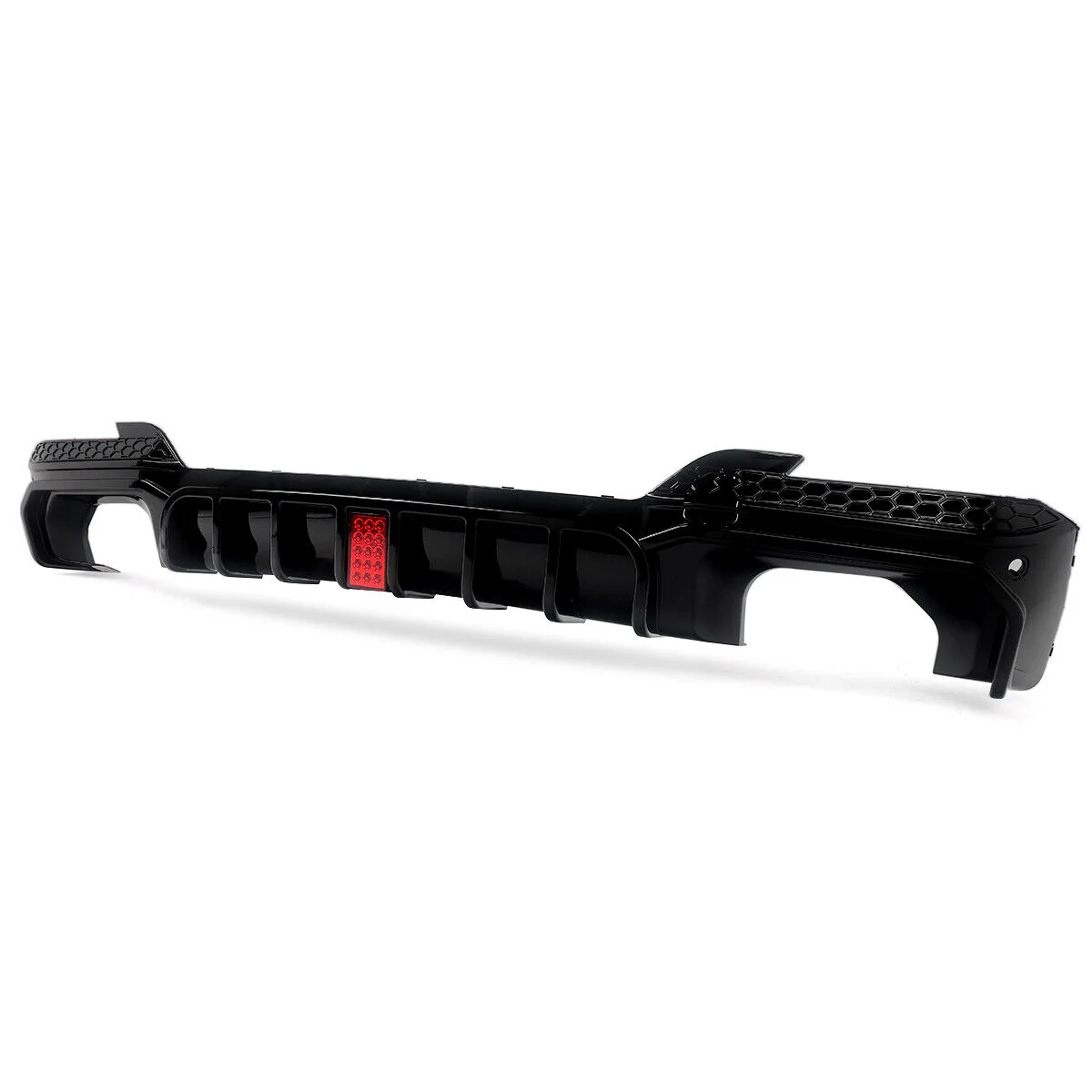 Gloss Black Rear Bumper Diffuser Lip W/LED Light For BMW X3 M40i G01 LCI 2022-2024 - Image 8