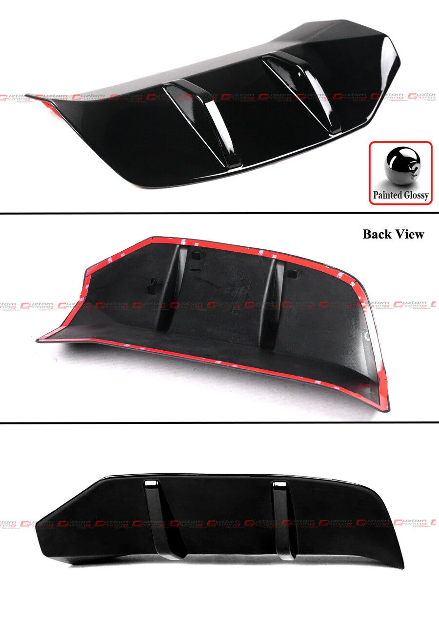 Gloss Black Rear Bumper Diffuser w/ Corner Extensions for Honda Accord 2023-2026 - Image 4