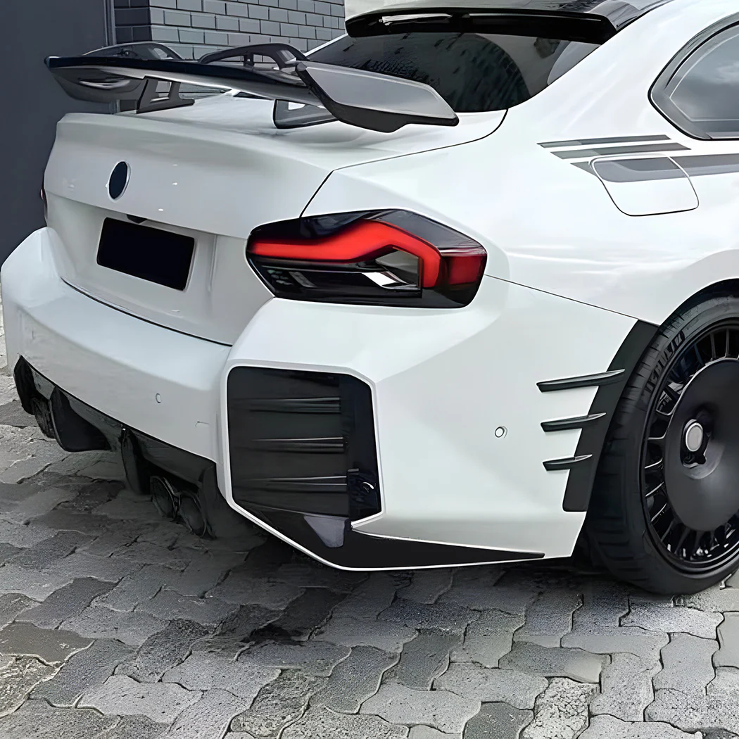 Gloss Black Rear Bumper Side Vent Canards for BMW M2 G87 2023 2024 - Image 4