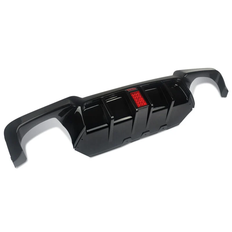 Gloss Black LED Light Rear Diffuser for BMW F10 Sedan 528i 530i M-Sport 2011-2016 - Image 3