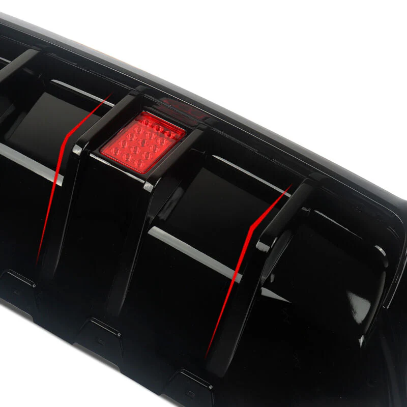 Gloss Black LED Light Rear Diffuser for BMW F10 Sedan 528i 530i M-Sport 2011-2016 - Image 8