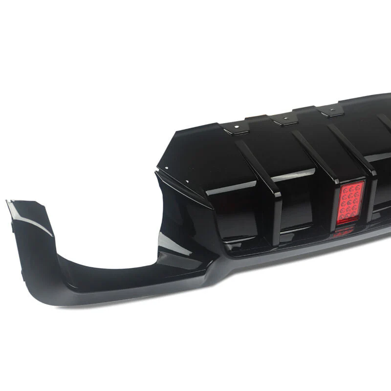 Gloss Black LED Light Rear Diffuser for BMW F10 Sedan 528i 530i M-Sport 2011-2016 - Image 9