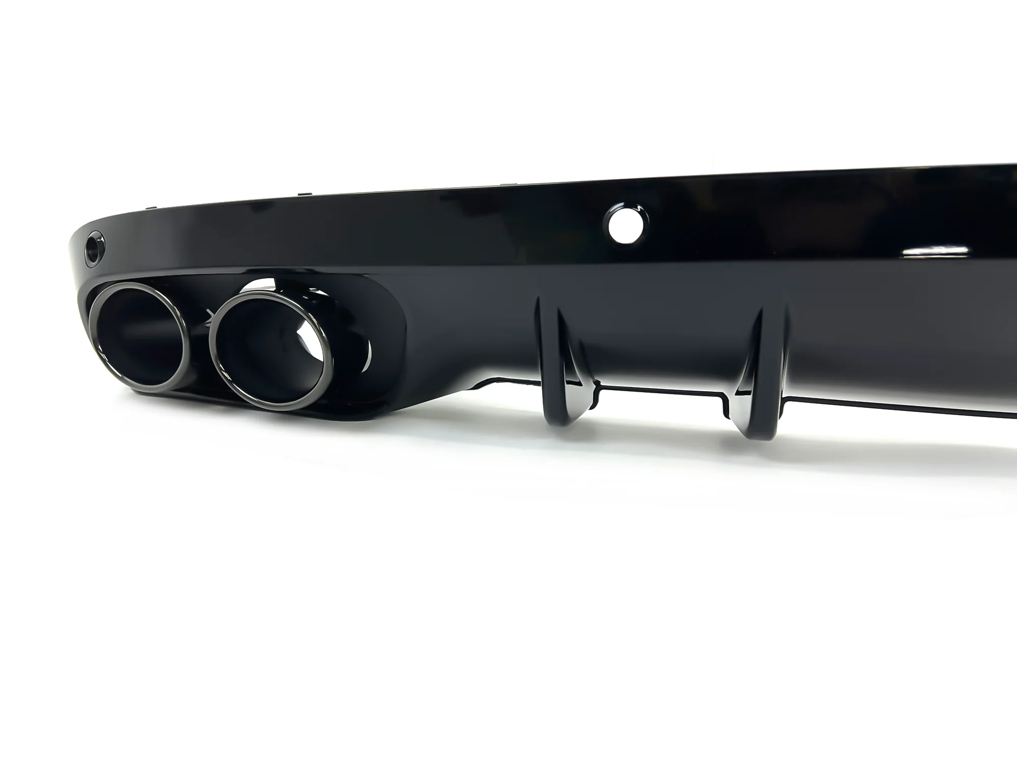 C43 Style Gloss Black Rear Diffuser + Exhaust Tips For Mercedes W205 C200 C300 C350 Non-AMG Sedan 2015-2021 - Image 10