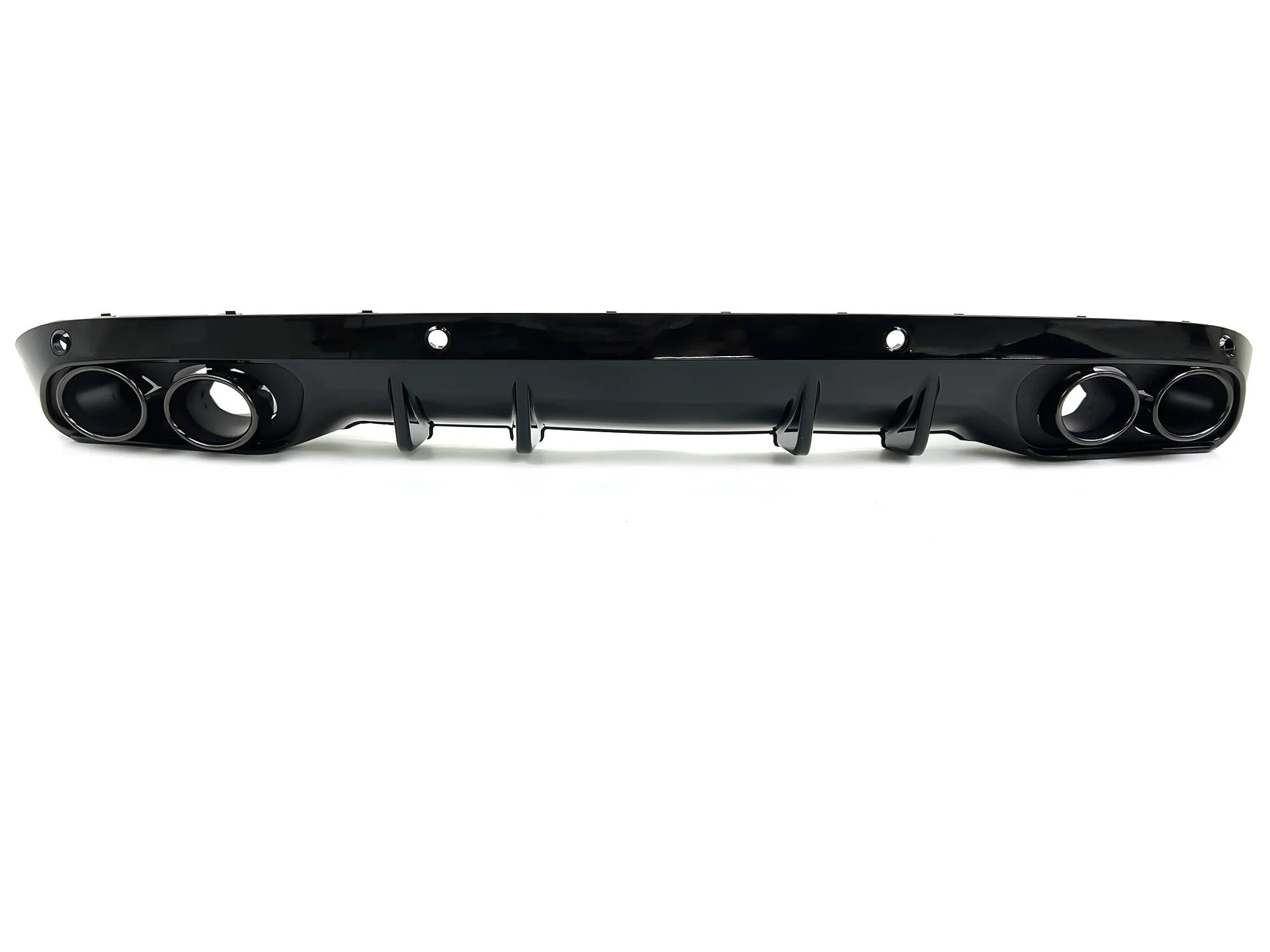 C43 Style Gloss Black Rear Diffuser + Exhaust Tips For Mercedes W205 C200 C300 C350 Non-AMG Sedan 2015-2021 - Image 7