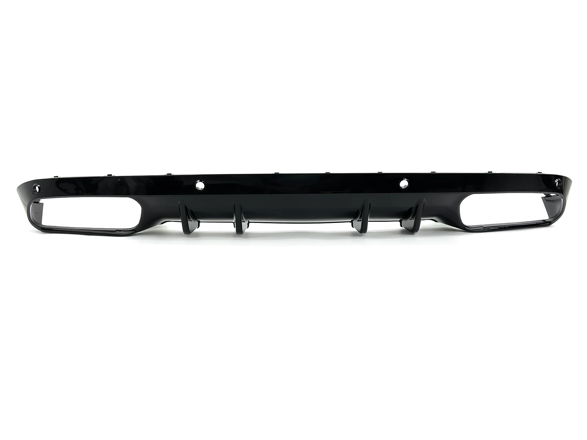 C43 Style Gloss Black Rear Diffuser + Exhaust Tips For Mercedes W205 C200 C300 C350 Non-AMG Sedan 2015-2021 - Image 8