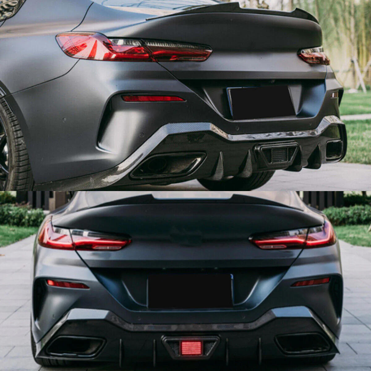 Gloss Black Rear Diffuser For BMW 8 Series G16 840i M850i M-Sport 2020-2024 - Image 5