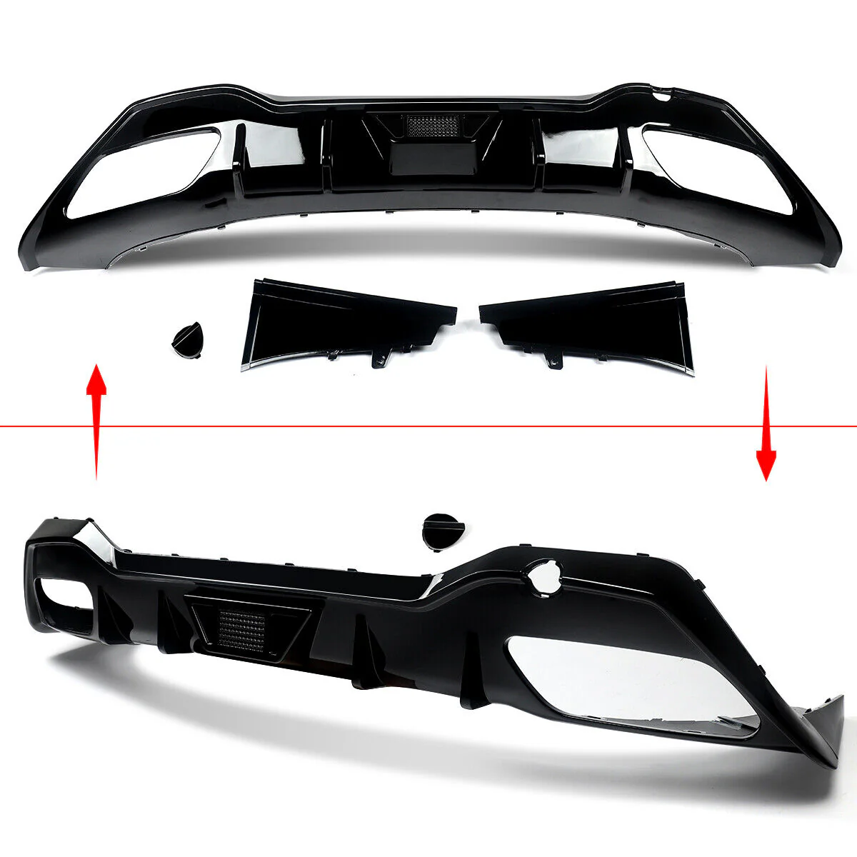 Gloss Black Rear Diffuser For BMW 8 Series G16 840i M850i M-Sport 2020-2024 - Image 7