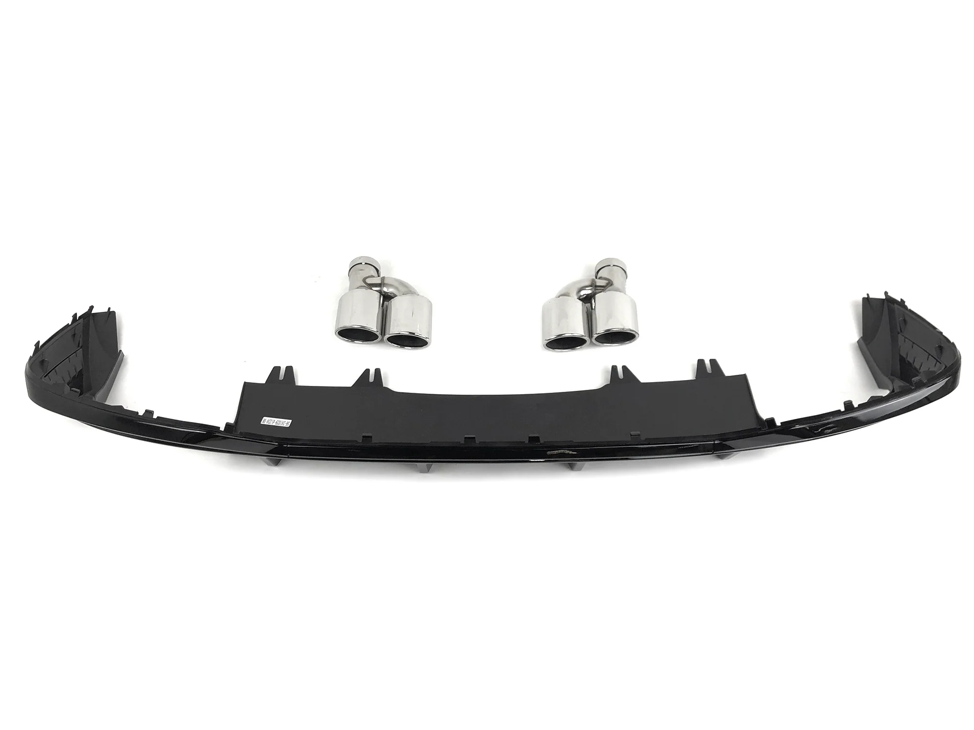 Gloss Black Rear Bumper Diffuser + Exhaust Tips for Audi S5 A5 B9.5 S-line 2020-2025 - Image 4
