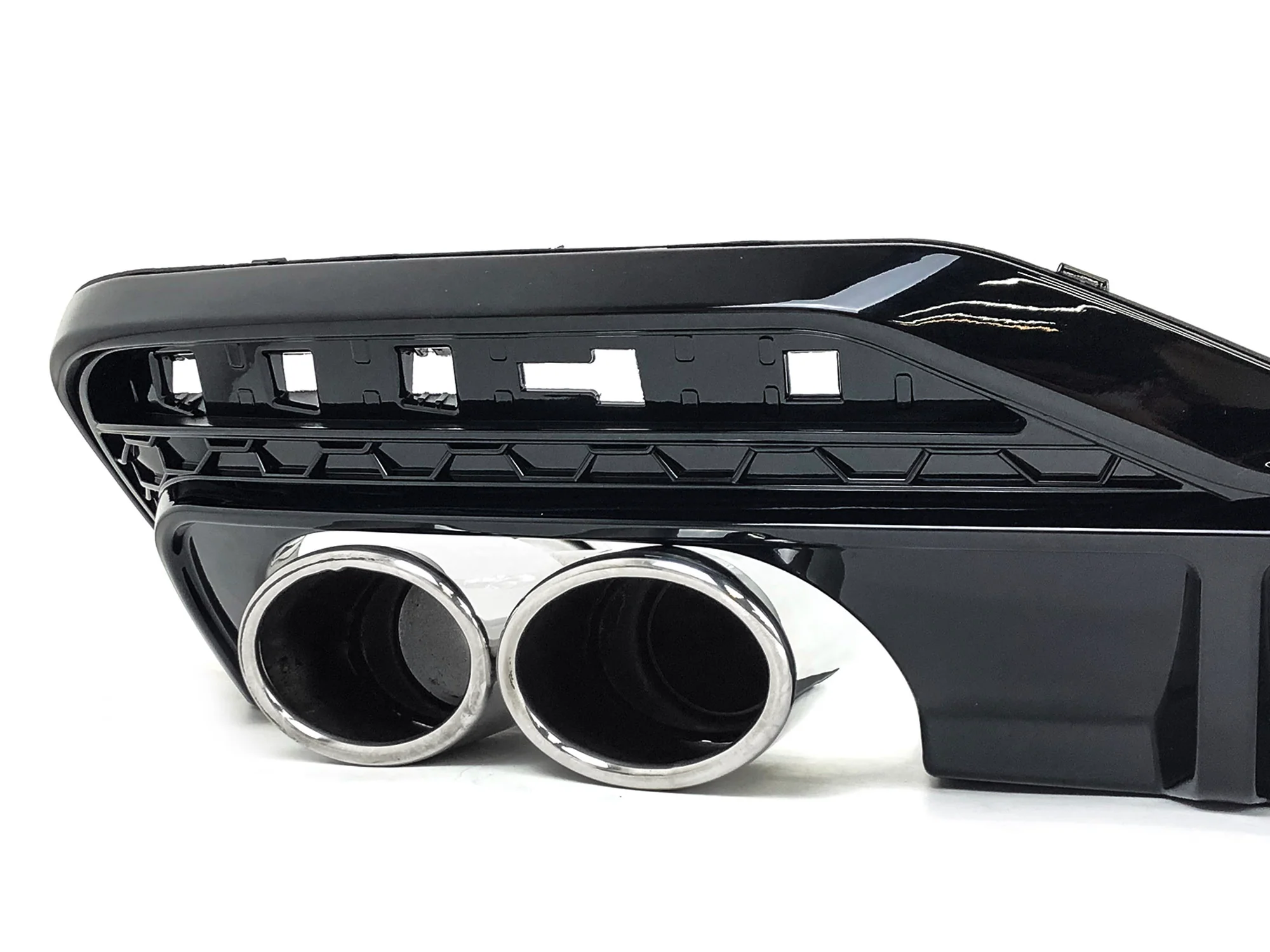 Gloss Black Rear Bumper Diffuser + Exhaust Tips for Audi S5 A5 B9.5 S-line 2020-2025 - Image 6