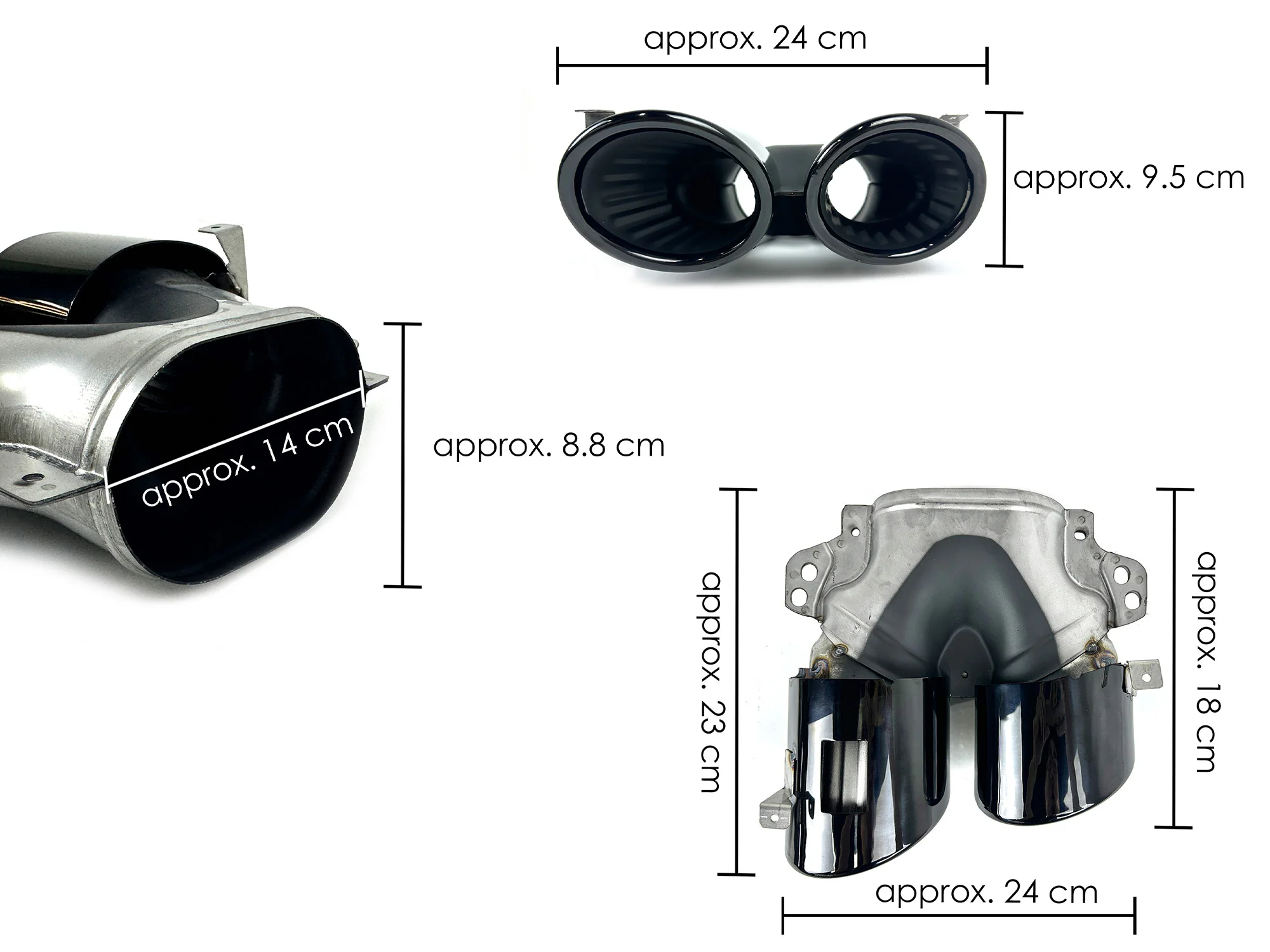 Gloss Black Rear Diffuser w/ Exhaust Tips For Mercedes CLA C118 CLA250 CLA35 CLA45 AMG 2020-2025 - Image 14
