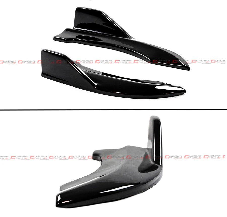 Gloss Black Rear Diffuser w/ LED Ligths & Corner Extension For 2017-2022 Infiniti Q60 - Image 4