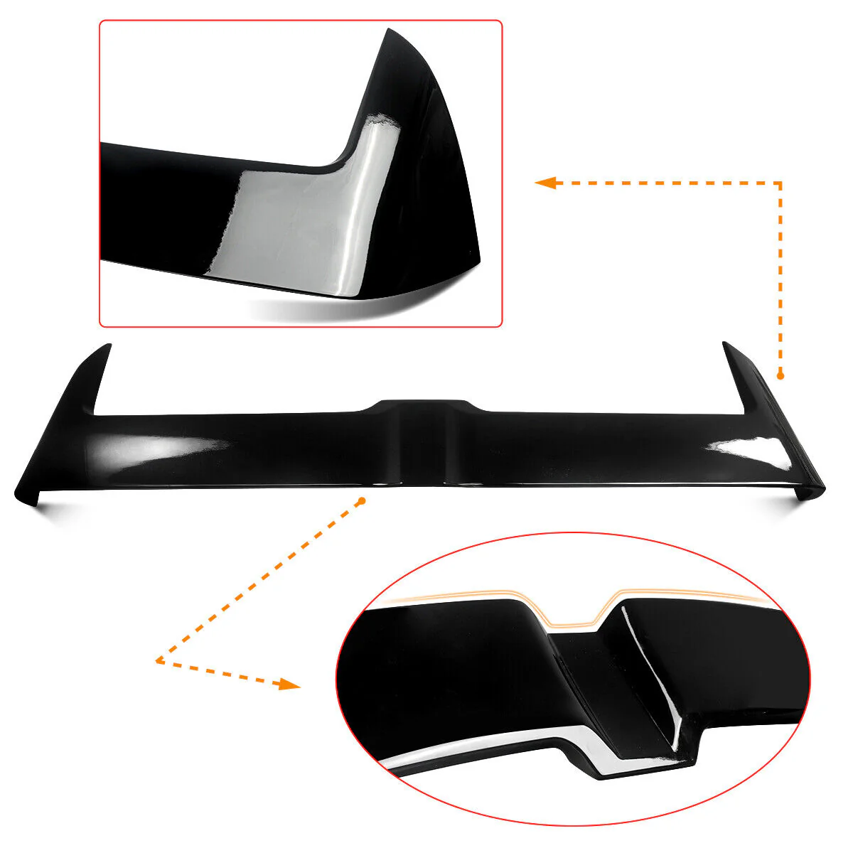 Gloss Black Rear Roof Spoiler For VW Golf 8 MK8 GTI Hatchback 2021-2024 - Image 10